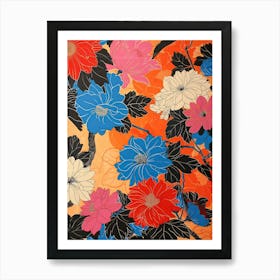 Hokusai  Great Japan Floral Japanese 9 Art Print