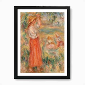 Women In The Fields , Pierre Auguste Renoir Art Print