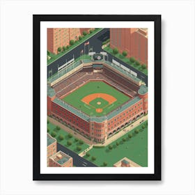 Fenway Park United States Travel Illustration 1 Art Print