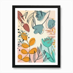 Abstract Floral Pattern 12 Art Print