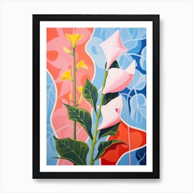 Snapdragon Flower 2 Hilma Af Klint Inspired Pastel Flower Painting Art Print