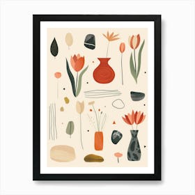 Cute Objects Abstract Collection 7 Art Print