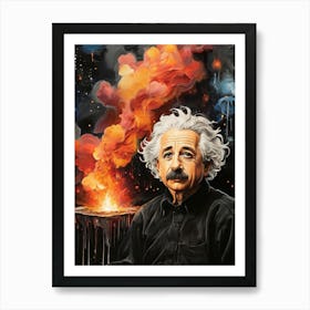 Albert Einstein 8 Art Print
