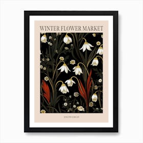 Snowdrop 2 Winter Flower Market Poster Art Print