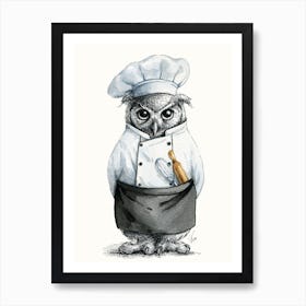 Baker Owl Art Print