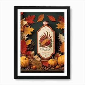 Authentic Turkey Centerpiece Bursting With The Warm Hues Of A Thanksgiving Festival Theme Position Art Print