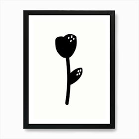 Black And White Flower 10 Art Print