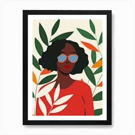 Black Woman In Sunglasses 4 Art Print