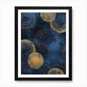 Gold Circles Art Print