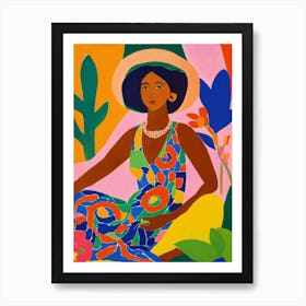 African Woman-Festival Vibes Poster