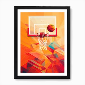 Abstract Basketball print Art Print