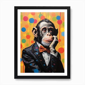 Monkey In A Suit Art Print