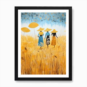 Women In Yellow Hats Art Print