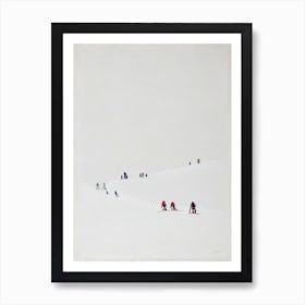 Bardonecchia, Italy Minimal 2 Skiing Poster Art Print