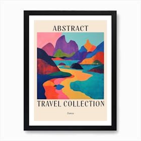 Abstract Travel Collection Poster Samoa 1 Art Print