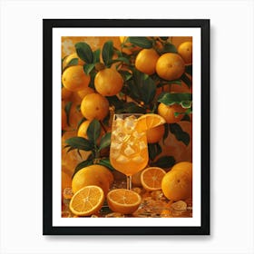 Oranges In A Glass 1 Art Print