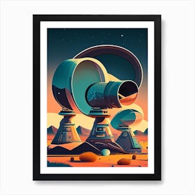 Telescope Array Comic Space Space Art Print