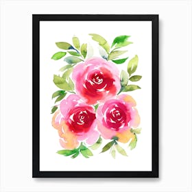 Rose Floral Bouquet 3 Art Print