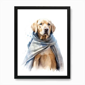 Labrador Retriever Dog As A Jedi 2 Art Print