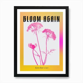 Hot Pink Queen Annes Lace 1 Poster Art Print