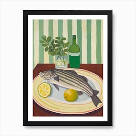 Barramundi Italian Still Life Painting Art Print