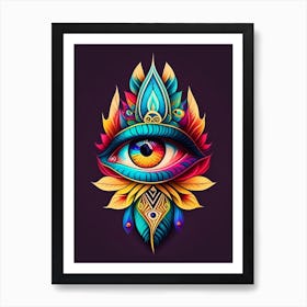 Third Eye Symbolism, Symbol, Third Eye Tattoo 1 Art Print