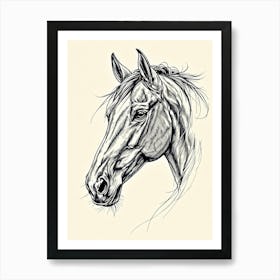 Vintage Horse Portrait Poster