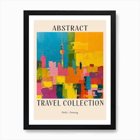 Abstract Travel Collection Poster Berlin Germany 2 Art Print