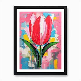 Floral Rhapsody: Neo-Expressionism Tulip Art Print