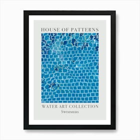 House Of Patterns Swimmers Water 4 Art Print