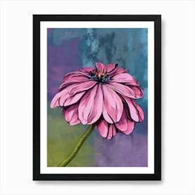 Pink Zinnia Art Print