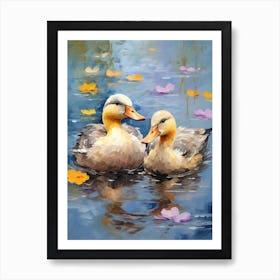Ducks In Water Art Print