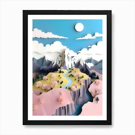 Assemblage Pastel Valley Art Print