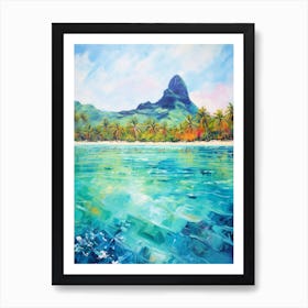 An Oil Painting Of Bora Bora, French Polynesia 7 Art Print