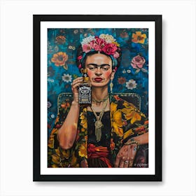 Frida Kahlo Portrait Watercolor Art Print