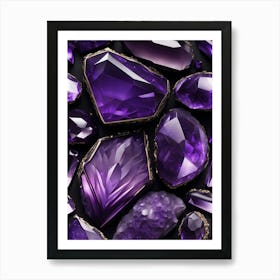 Purple Amethyst 1 Art Print