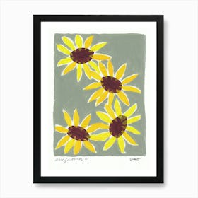 Sunflowers Flowers Art Print