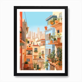 Tel Aviv Israel 5 Illustration Art Print