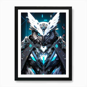 Futuristic Owl 2 Art Print