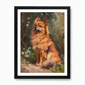 Finnish Spitz Acrylic Painting 6 Art Print