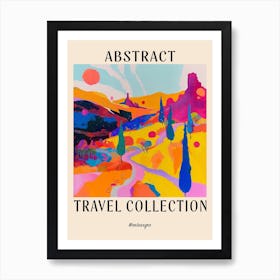 Abstract Travel Collection Poster Montenegro 3 Art Print