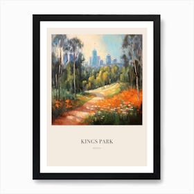 Kings Park Perth Australia Vintage Cezanne Inspired Poster Art Print