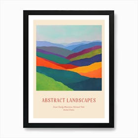 Colourful Abstract Great Smoky Mountains National Park Usa 1 Poster Art Print