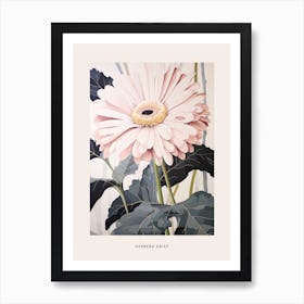 Flower Illustration Gerbera Daisy Poster Art Print