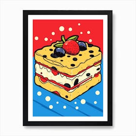 Pop Art Cake Cartoon Art Print