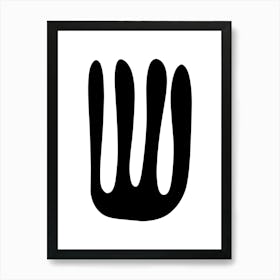 abstract patern black Art Print