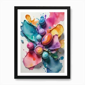 Watercolor Easter Eggs Affiche