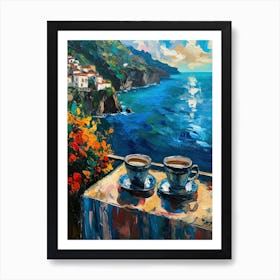 Amalfi Coast Espresso Made In Italy 4 Art Print