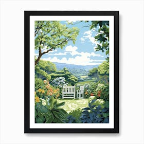 Keirunga Gardens New Zealand Illustration 1  Art Print