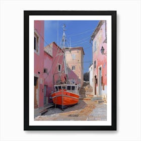 Fishing Boat In Croatia Art Print